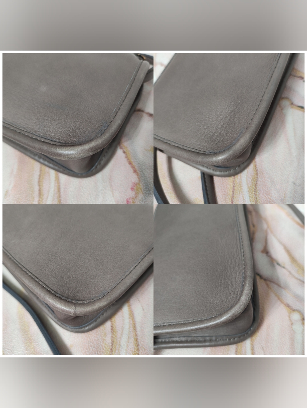 Vintage Coach 9655 Small Zippered Pouch Gray - Picture 13 of 13